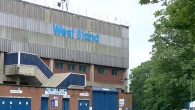 The West Stand at Sheffield stadium