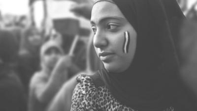 Egyptian woman in Tahrir Square
