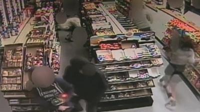 CCTV of deli shooting