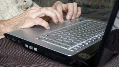 Person using a computer