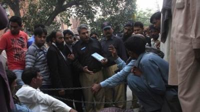 Police outside Lahore High Court