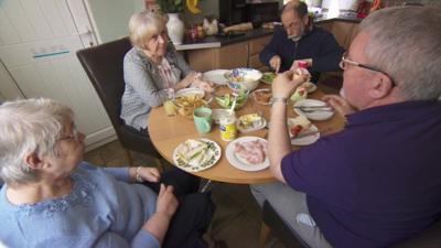 People eating lunch