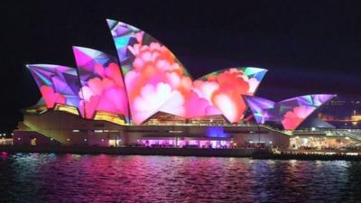 Sydney Opera House during the city's annual "Vivid Sydney" festival