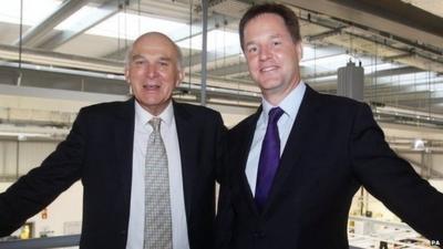 Vince Cable (left) and Nick Clegg