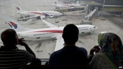 Malaysian Airline planes on tarmac - file image