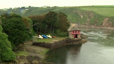 A boathouse in Bantham