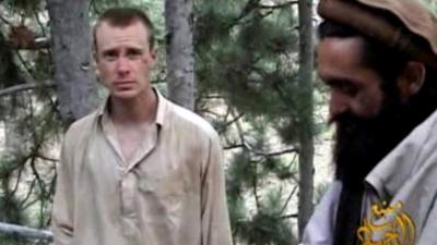 A video grab image from 2010 showed Sgt Bergdahl in captivity