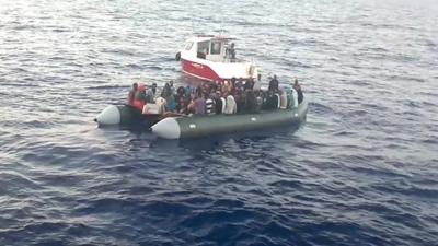 A boat full of migrants