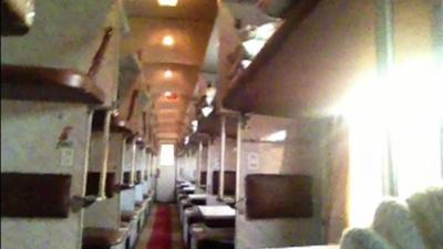 Empty train carriage