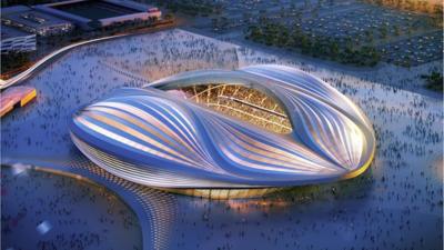 Artist's impression of Al-Wakrah stadium for 2022 Qatar World Cup