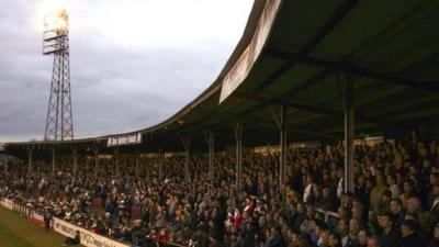 Hereford United fans at Edgar Street