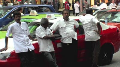 Taxi drivers in Kuala Lumpur, Malaysia