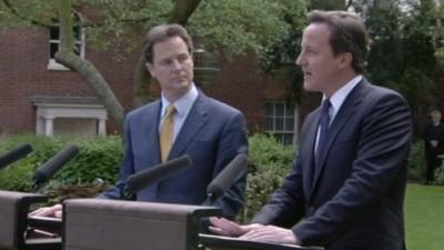 Nick Clegg and David Cameron in 2010