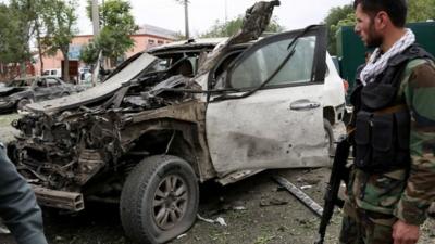 Site of convoy attack in Kabul