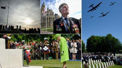Images from D-Day memorials