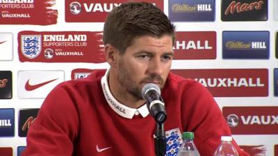 England captain Steven Gerrard speaking ahead of England's friendly against Honduras