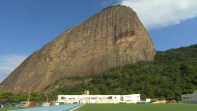 Training ground under Sugar Loaf mountain