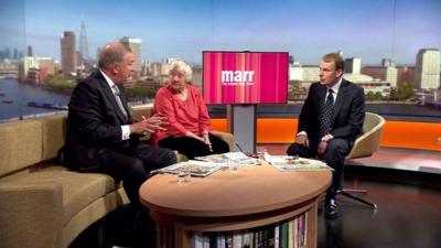 Baroness Shirley Williams and Admiral Lord West with Andrew Marr