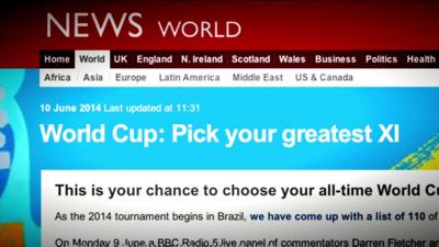 BBC webpage