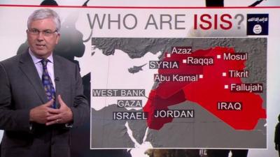 James Robbins and map of Iraq and Middle East