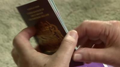 Person opens new passport