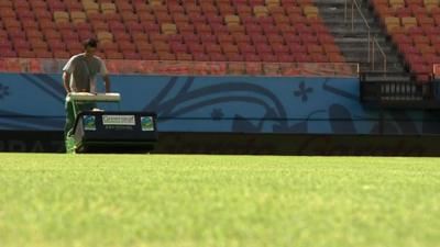 Manaus Pitch being mowed