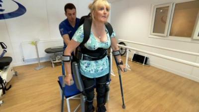 Valerie Fisher, Exoskeleton user