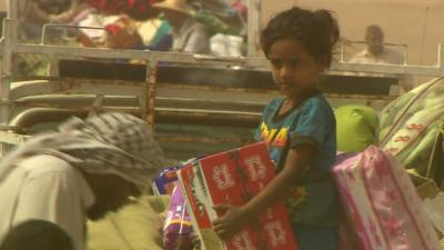 Girl in refugee camp in Irbil