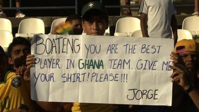 World Cup 2014: Ghana's Kevin Prince-Boateng meets his biggest fan