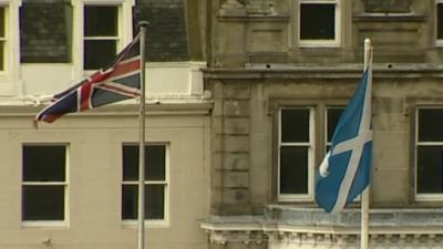 British and Scottish flags