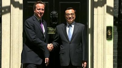 David Cameron and Premier Li Keqiang