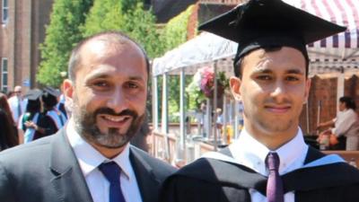 Aidan Husseyin-Sheikh and his father Ilkay Husseyin