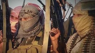 Fighters belonging to Sunni-led militant group Isis