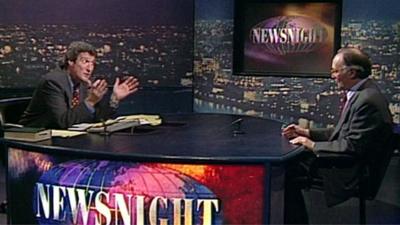 Jeremy Paxman and Michael Howard in 1997