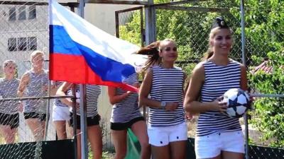 Officers daughters in Crimea cheering on Russia