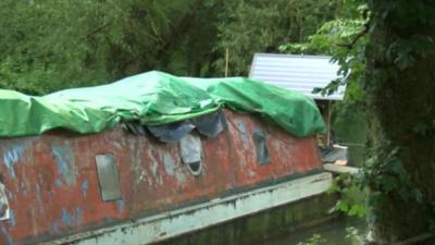 One of the boats moored at Jericho
