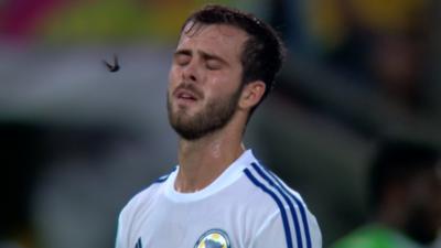 Bosnia-Hercegovina's Miralem Pjanic