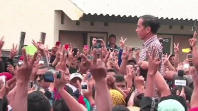 Campaigning in Indonesia election