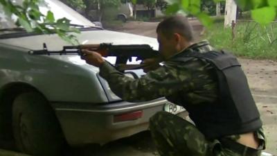 Pro-Russian fighter in Ukraine