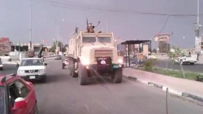 Isis truck in Mosul