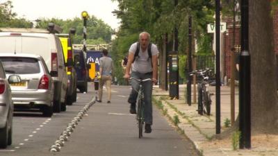 Cyclist in Camden