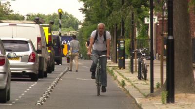 Cyclist in Camden