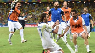 Georgios Samaras scores from the penalty spot to secure a 2-1 victory over Ivory Coast