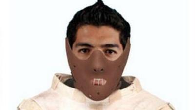 A mash-up of Hannibal Lecter and Suarez shared on social media