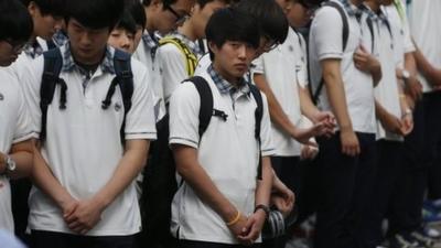 Danwon High School students return to school