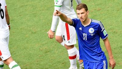 Edin Dzeko scores pinpoint drive for Bosnia