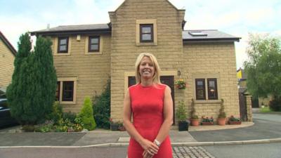 Alexandra Cooper outside her house