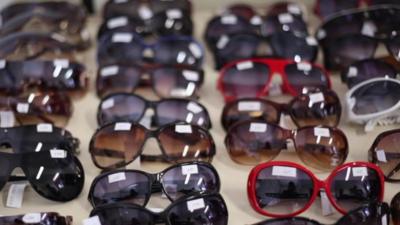 rows of sunglasses