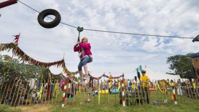 Child playing in the kid zone at Wimbledon