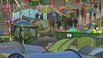 Tents at Glastonbury